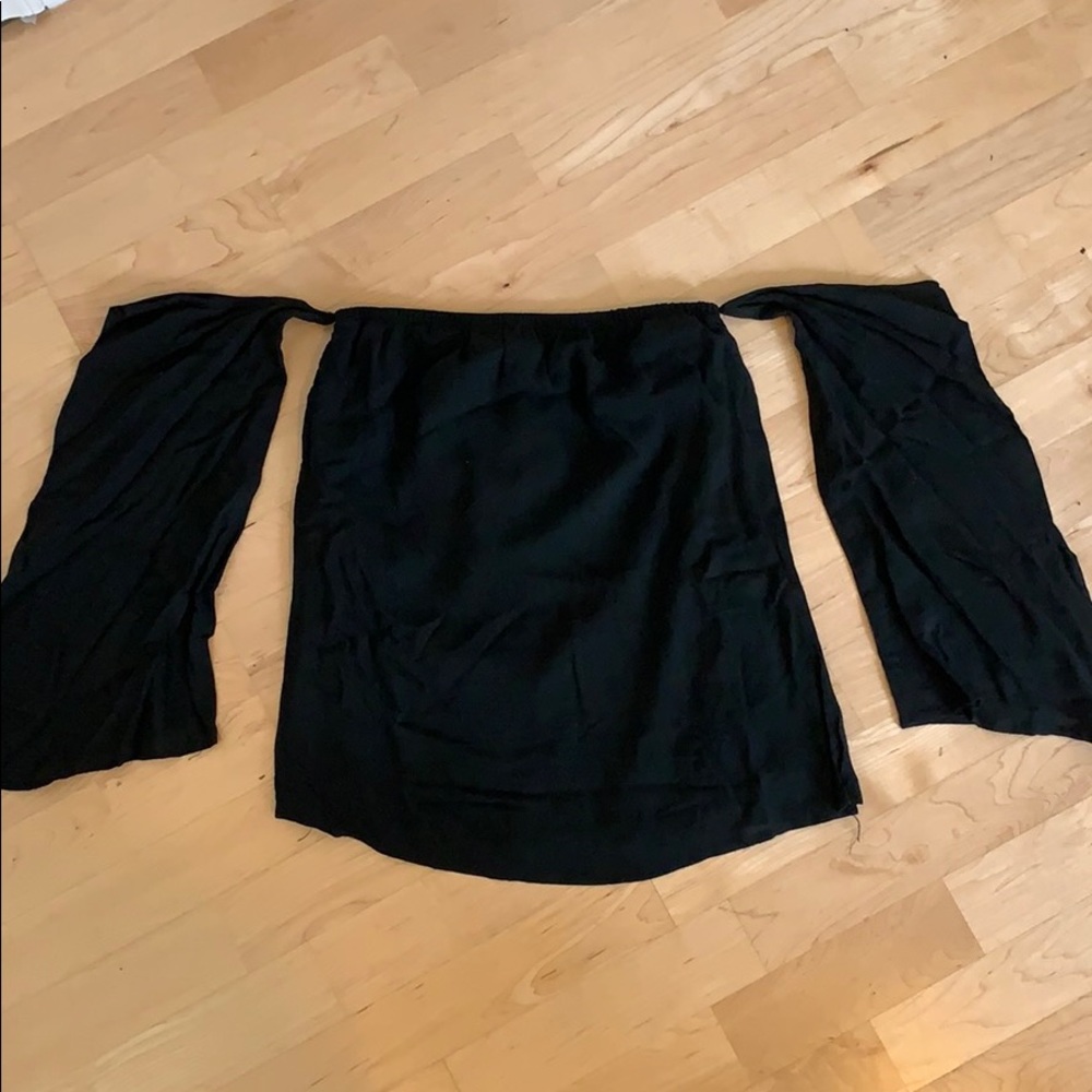 Tobi Off Shoulder Long Sleeve Top